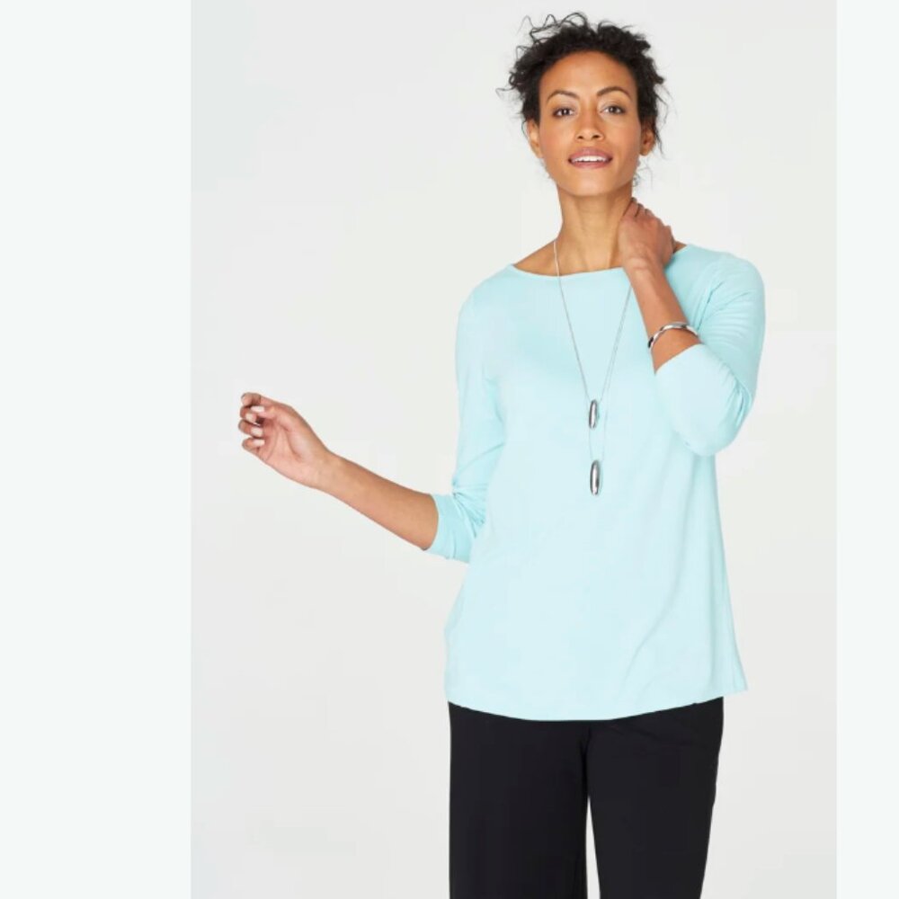 J. Jill Wearever Collection Boatneck Stretch Top XS